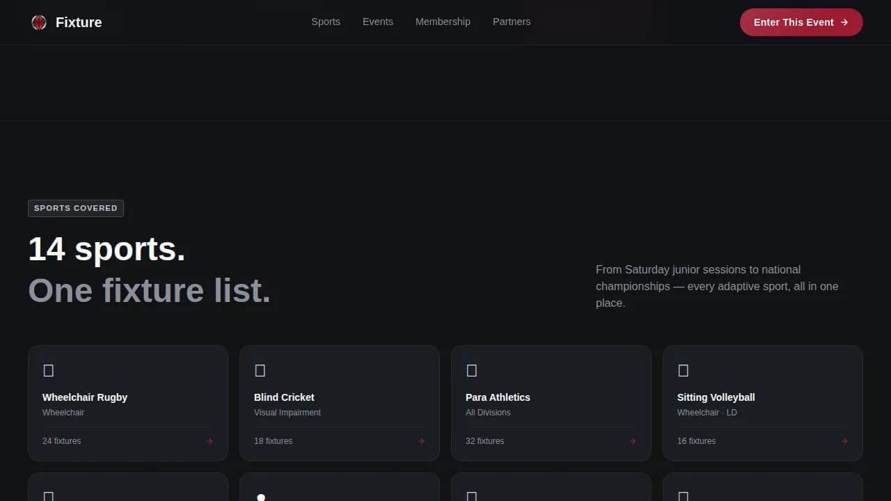Compete — Elite Adaptive Sports Landing Page Template