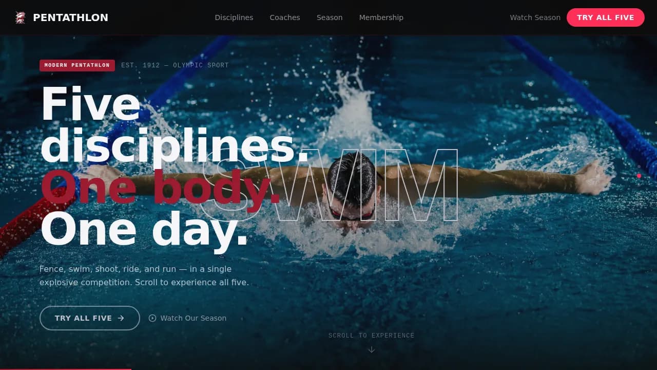 Champion — Elite Athletics Club Landing Page Template