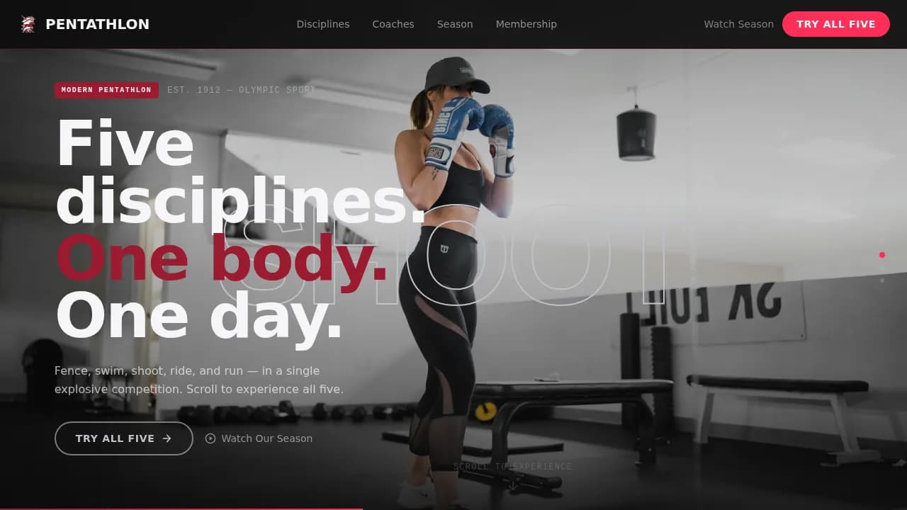 Champion — Elite Athletics Club Landing Page Template