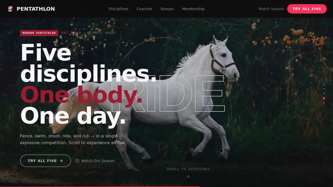 Champion — Elite Athletics Club Landing Page Template