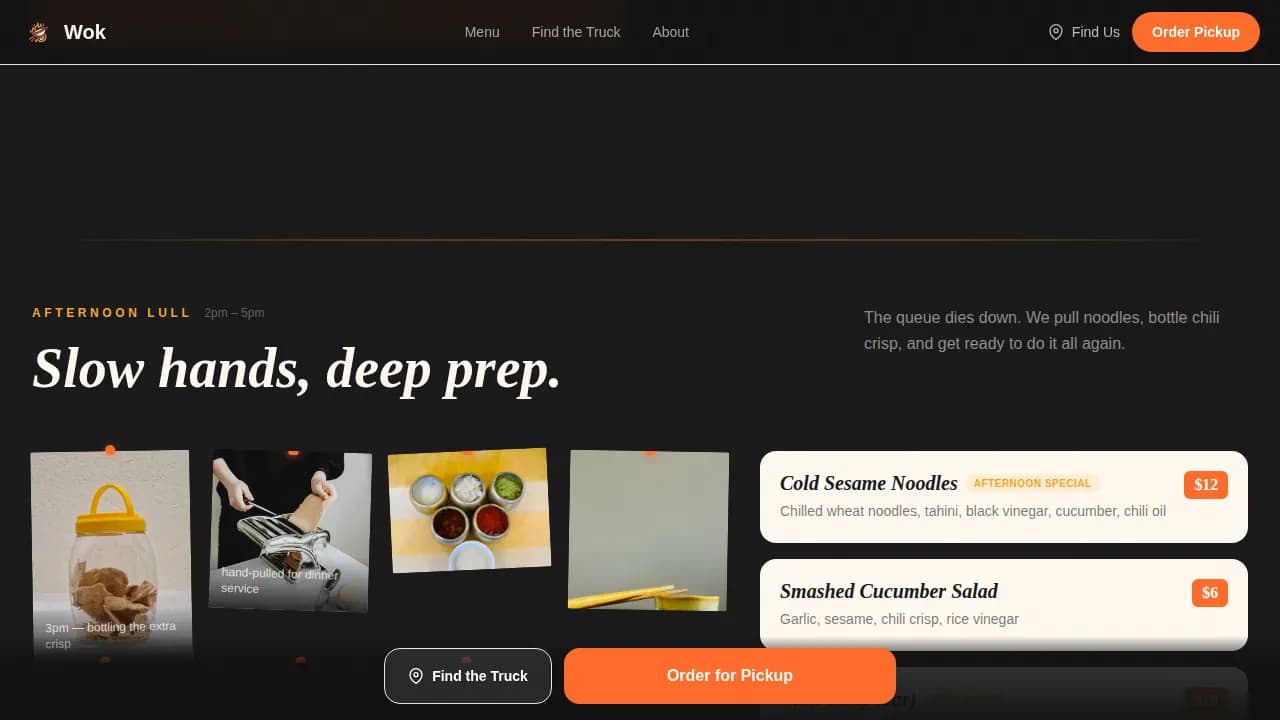 Wok — Gourmet Asian Catering Landing Page Template