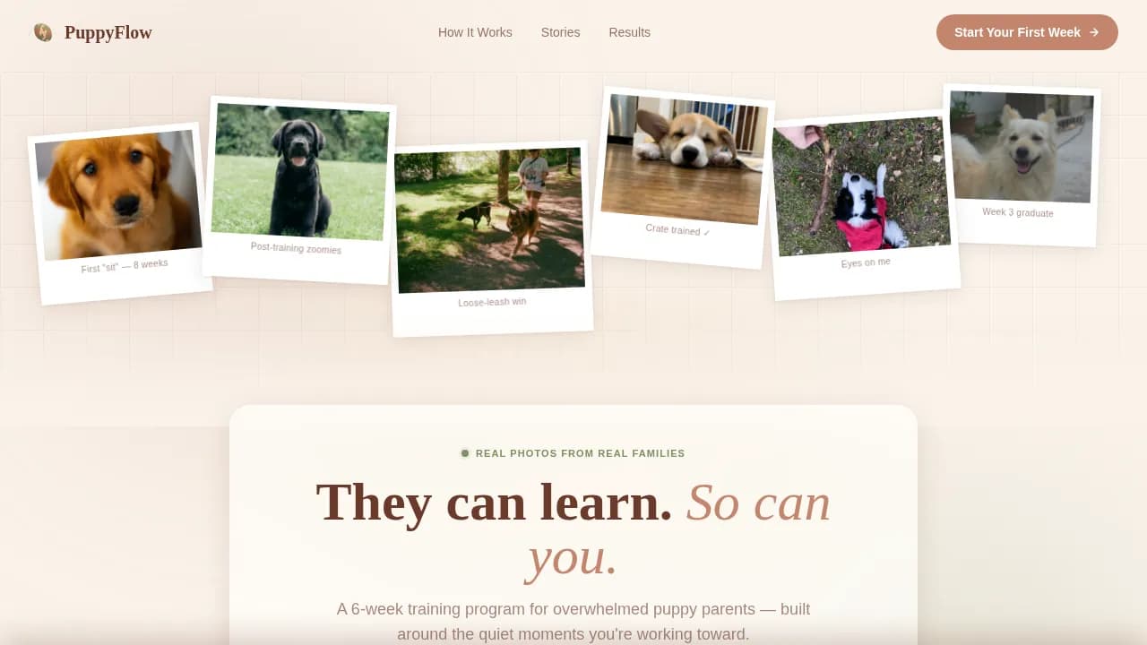Heel - Heartfelt Puppy Training Landing Page Template