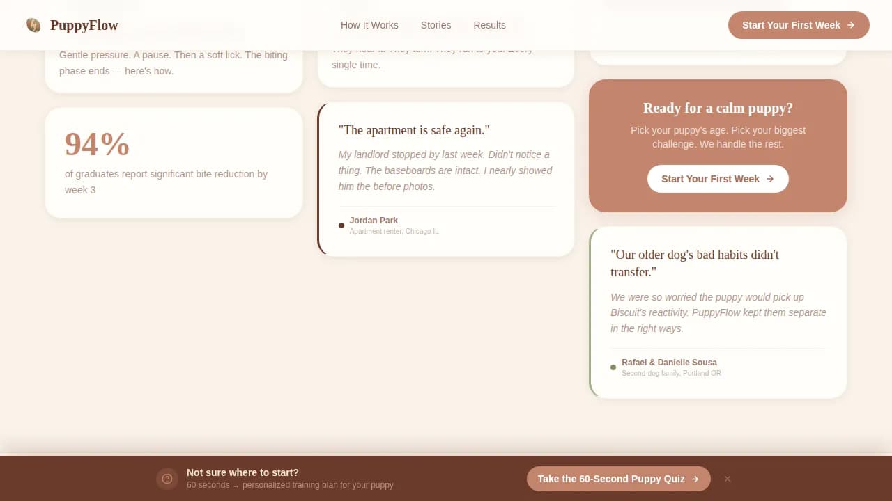 Heel - Heartfelt Puppy Training Landing Page Template