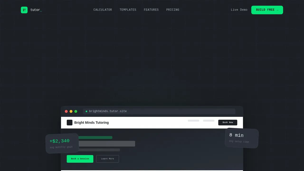 Coach — Build Tutoring Site Free Landing Page Template