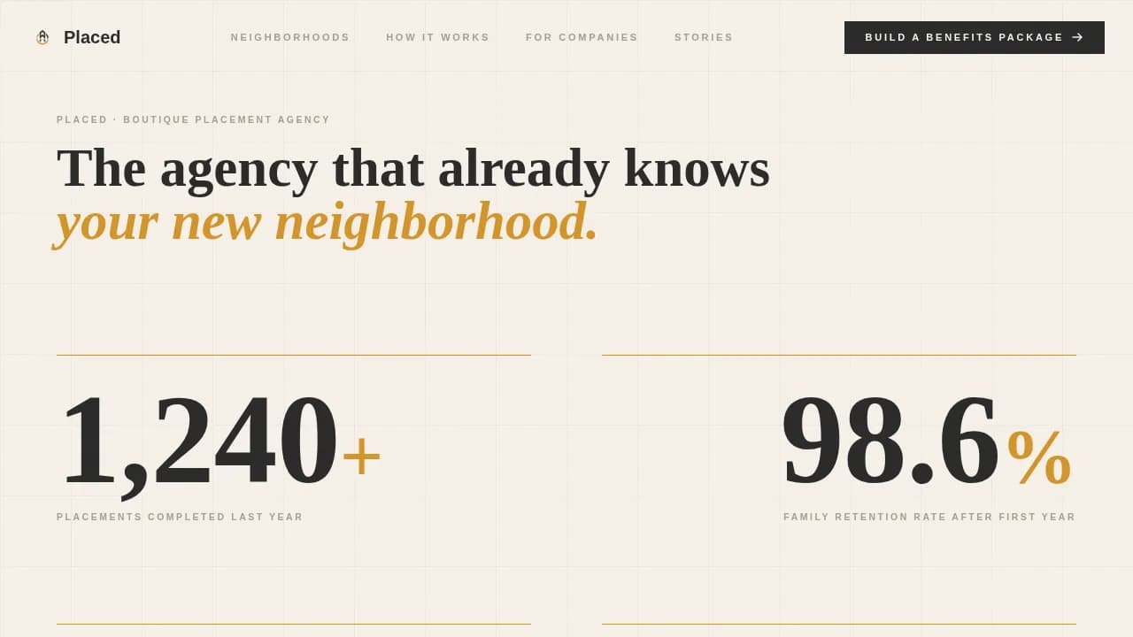 Nanny — Expert Childcare Placement Landing Page Template