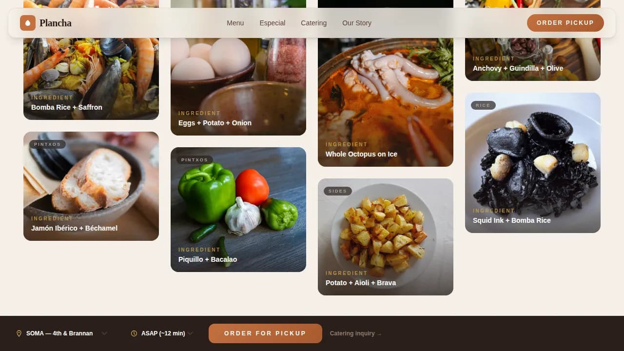 Sear — Premium Iberian Kitchen Landing Page Template