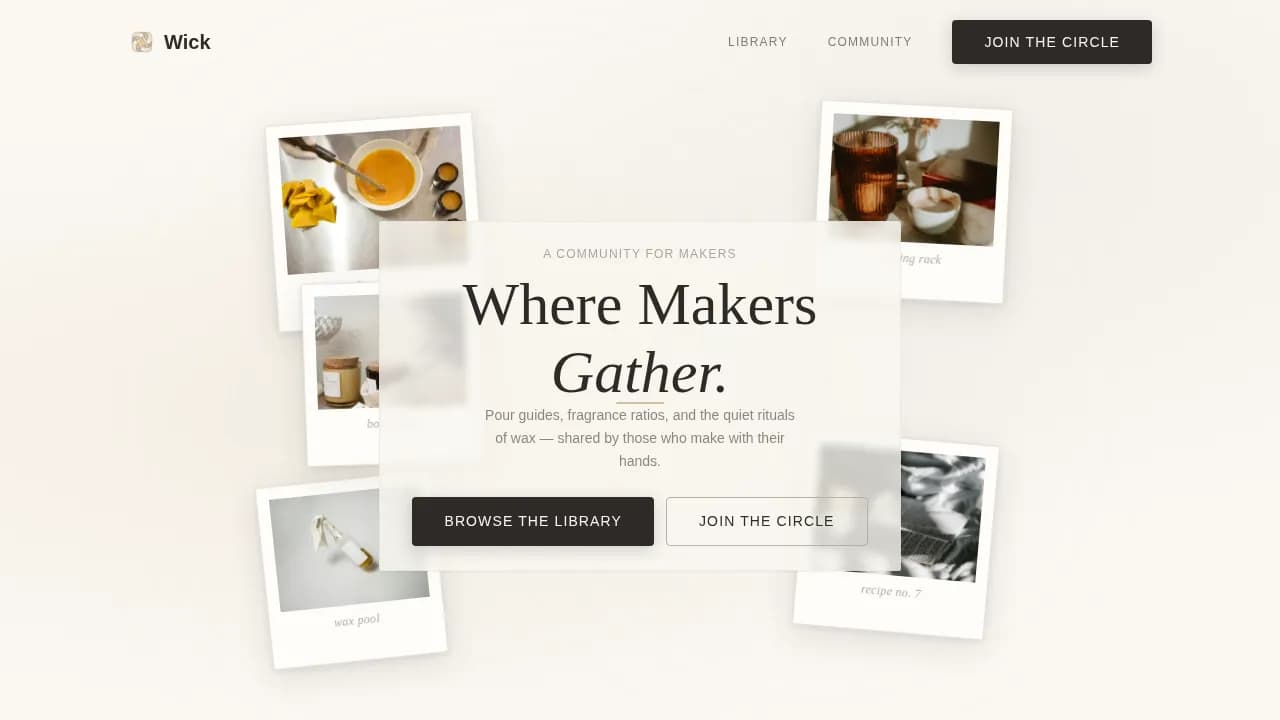 Glow — Artisan Wax Studio Landing Page Template