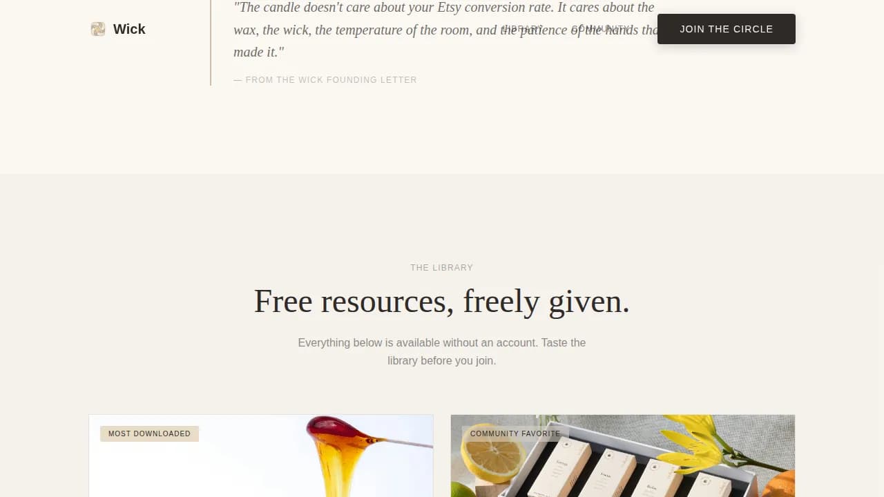 Glow — Artisan Wax Studio Landing Page Template