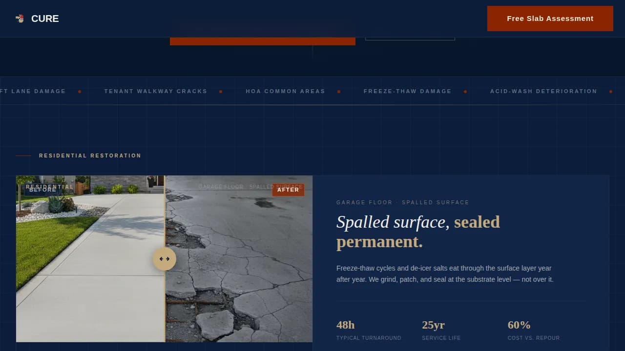 Concrete Products & Booking Website Template