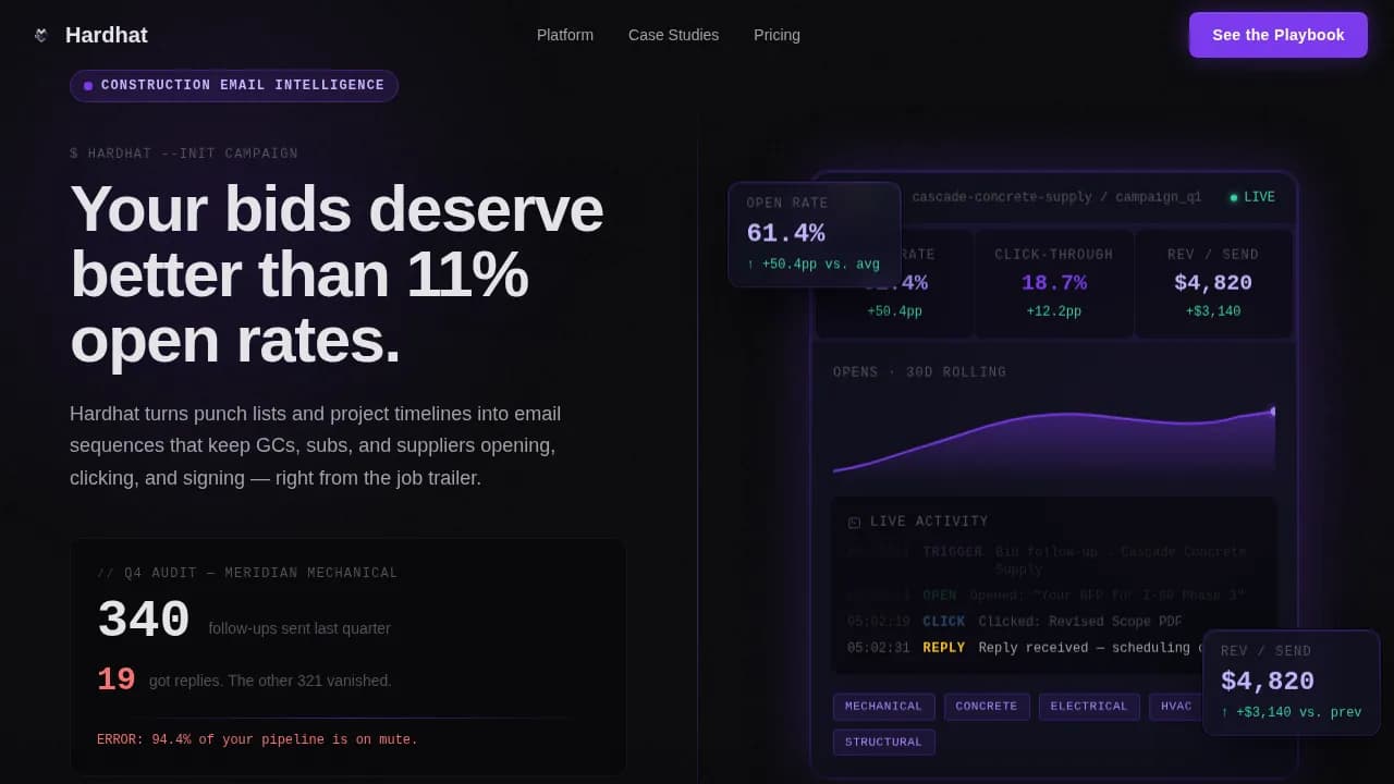 Forge — Strategic Construction Outreach Landing Page Template