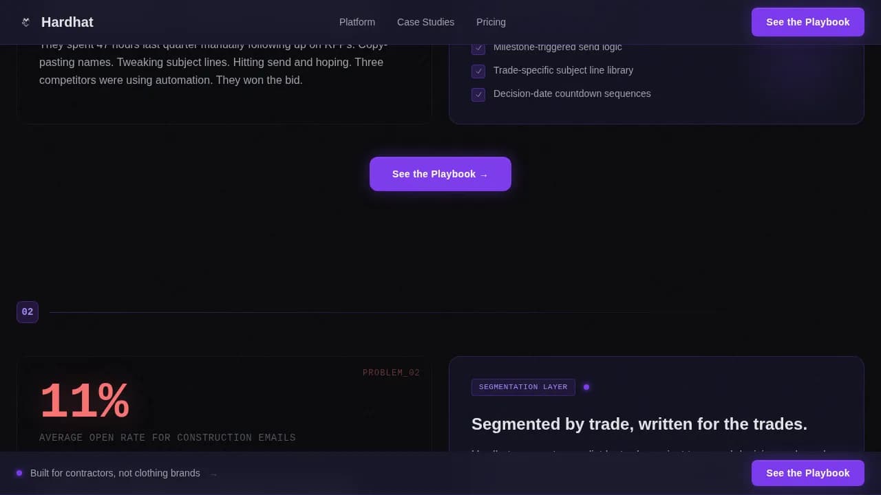 Forge — Strategic Construction Outreach Landing Page Template