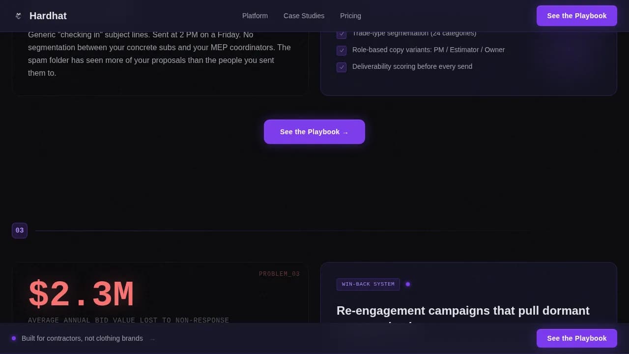 Forge — Strategic Construction Outreach Landing Page Template