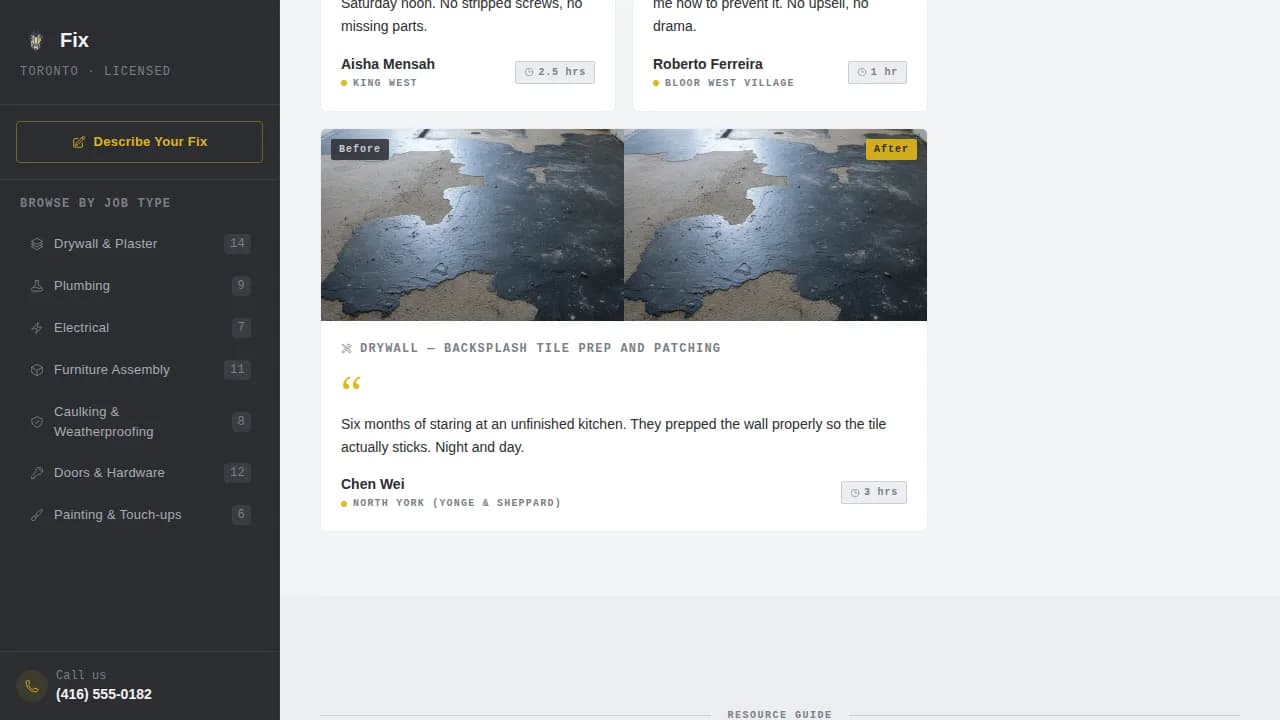 Fix - Precision Handyman Services Landing Page Template