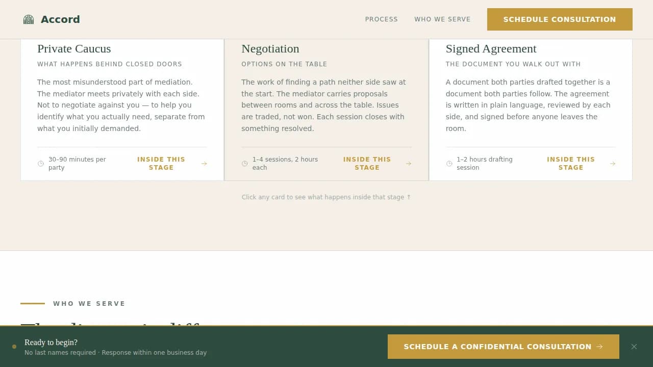 Resolve — Trusted Conflict Mediation Landing Page Template
