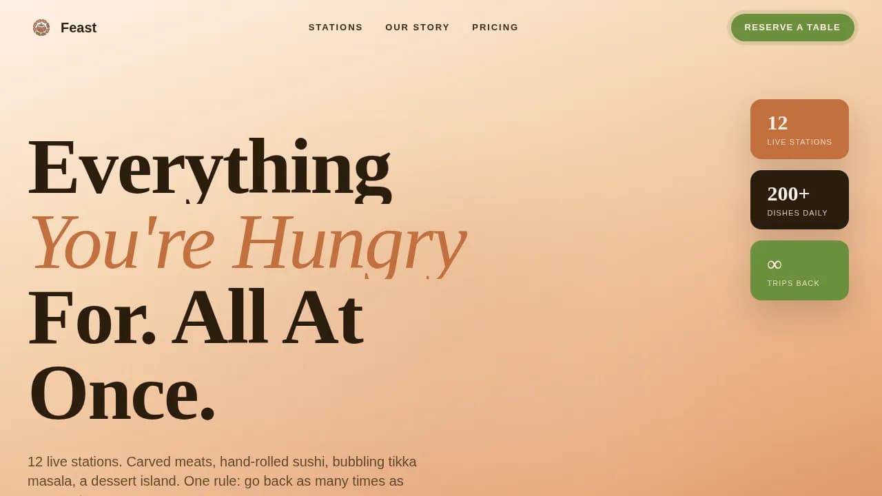 Banquet — Ultimate Buffet Dining Landing Page Template