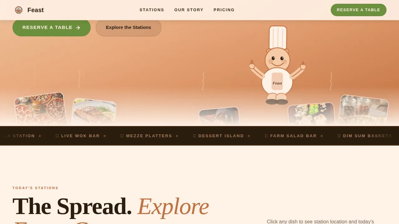 Banquet — Ultimate Buffet Dining Landing Page Template