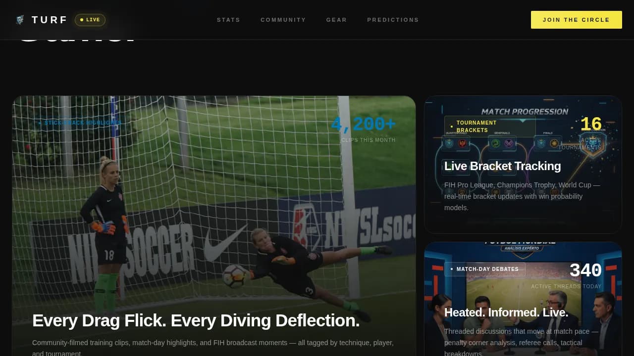 Scoreline — Dynamic Field Hockey Landing Page Template