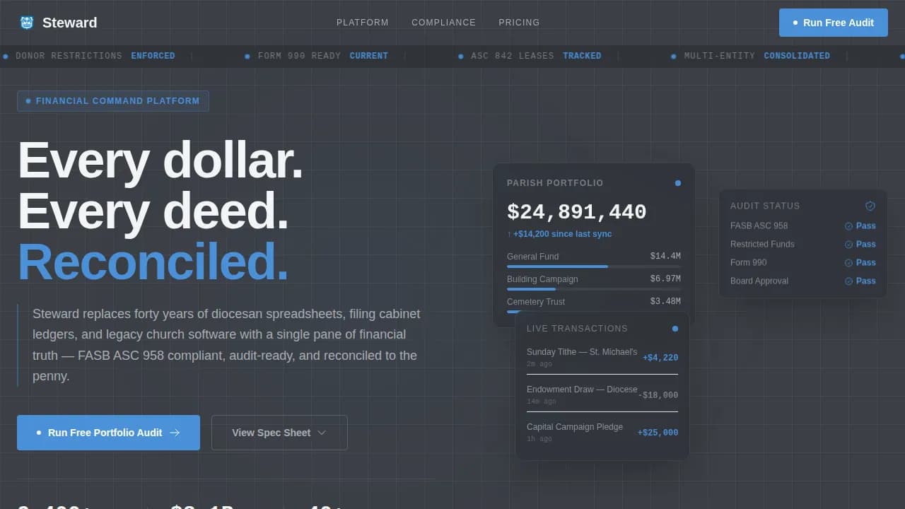 Church & Religious Software Professional Website Template