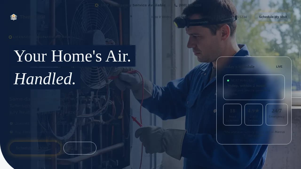 Thermostat - Trusted Residential HVAC Service Landing Page Template