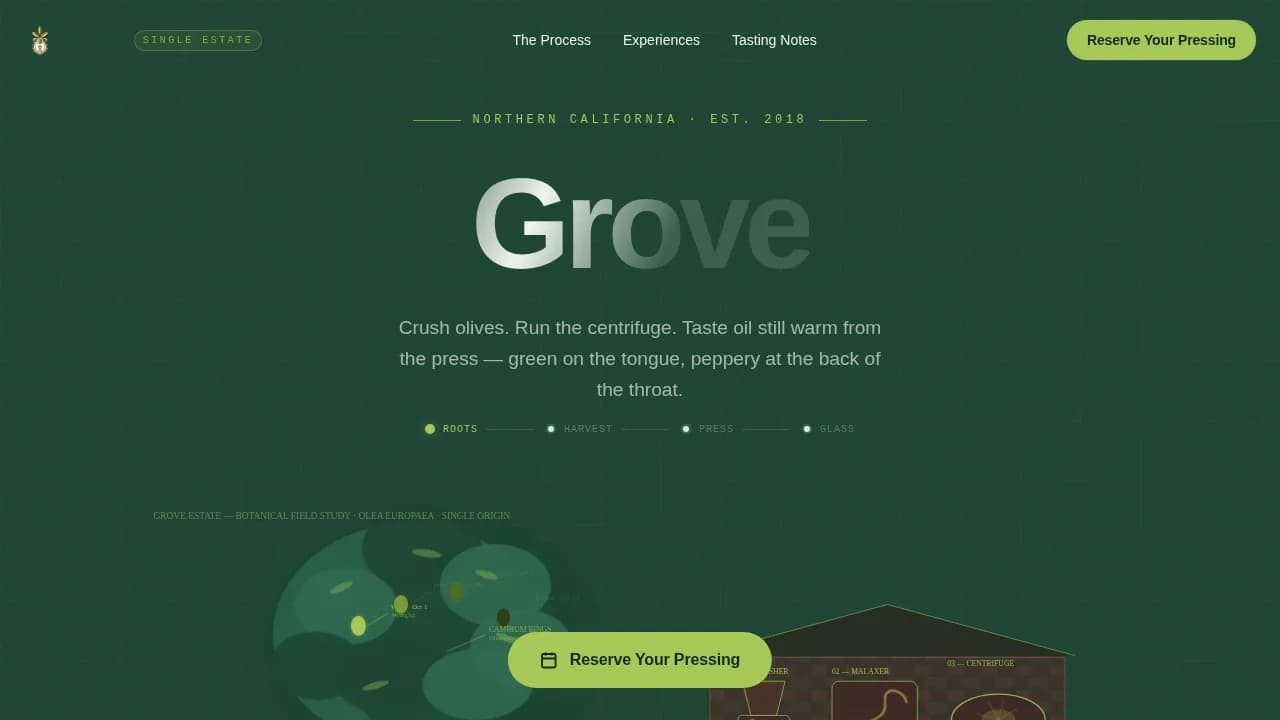 Orchard — Premium Olive Oil Tasting Landing Page Template