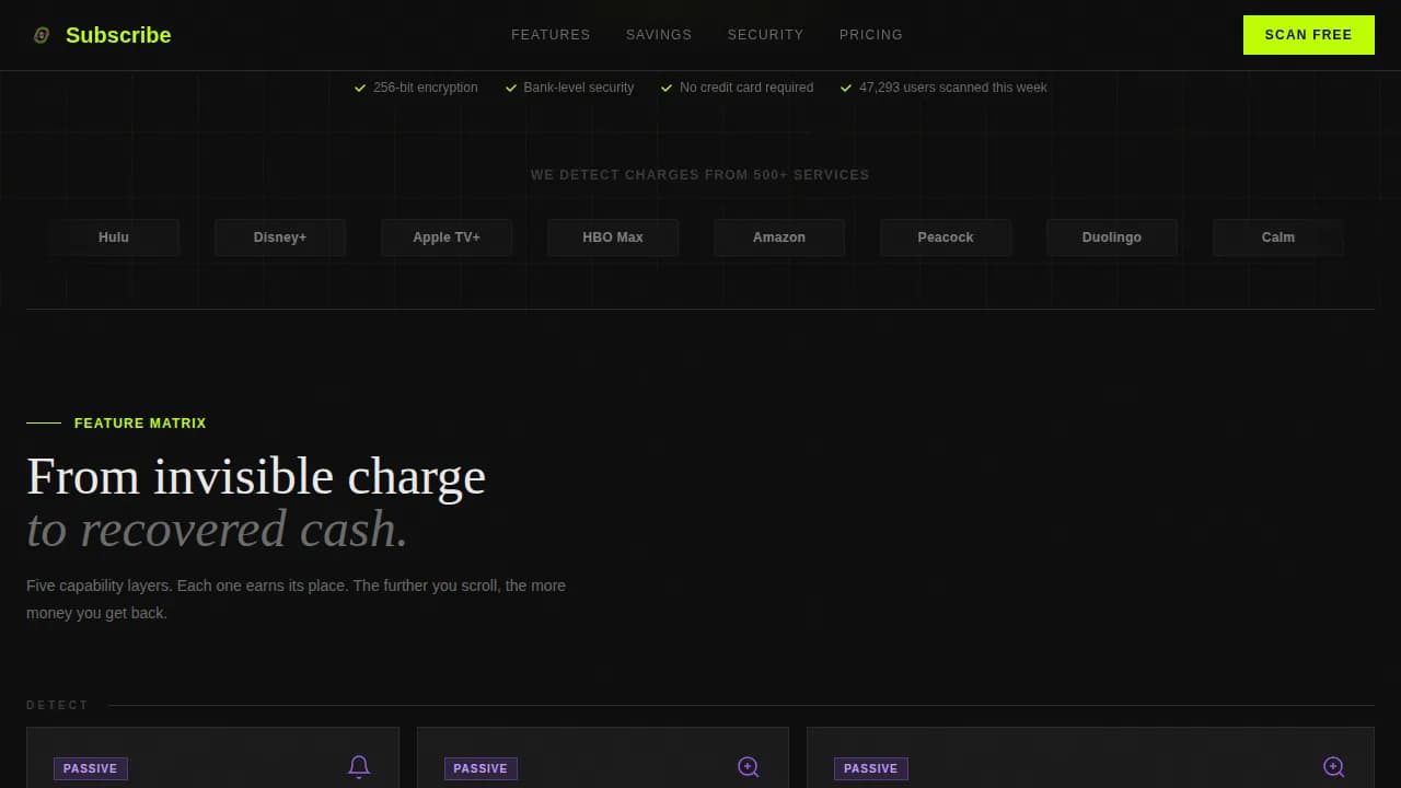 Subscribe - Smart Subscription Management Landing Page Template