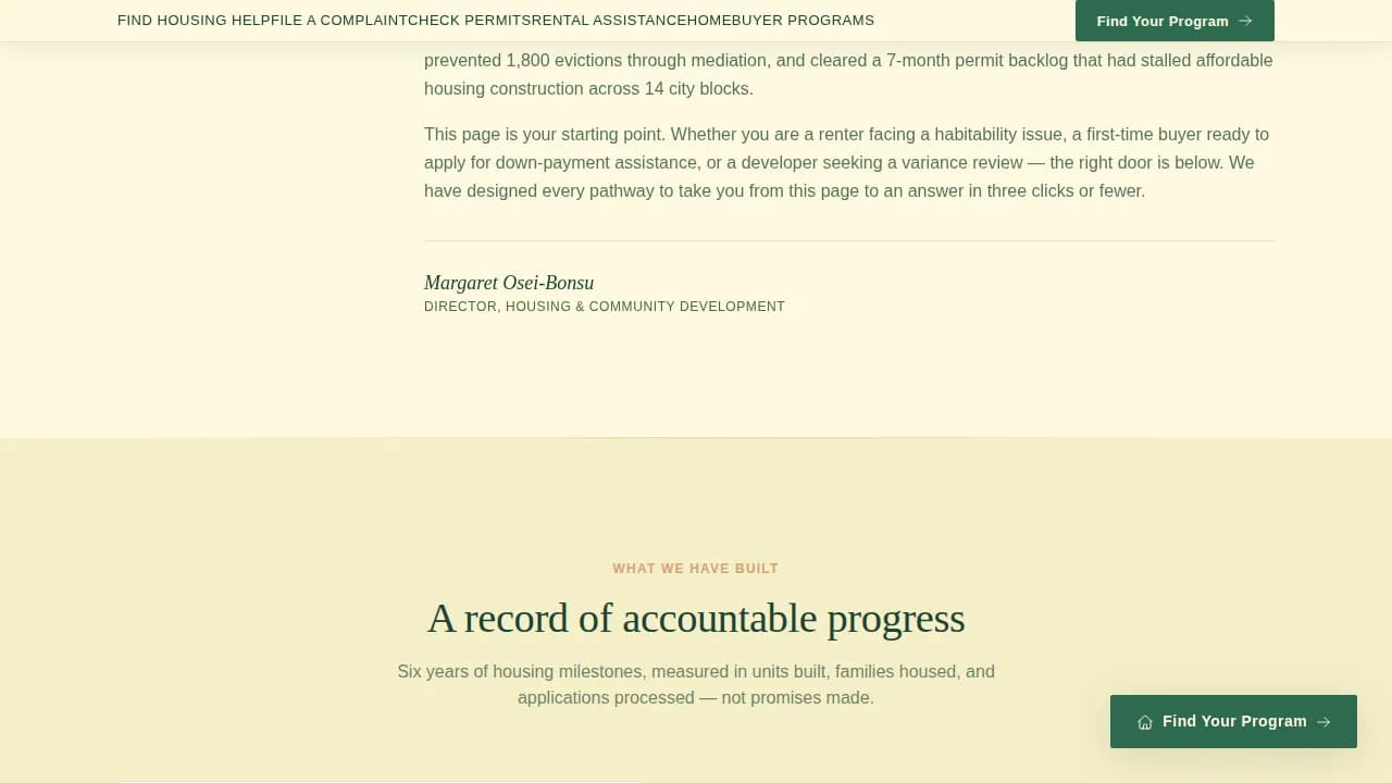 Community — Reliable Housing Solutions Landing Page Template