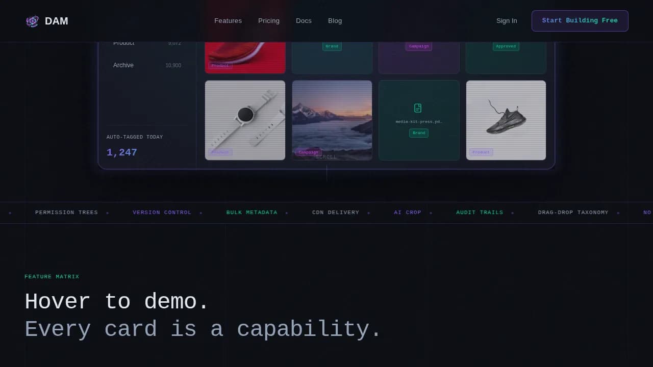 Vault — Intelligent Digital Asset Management Landing Page Template