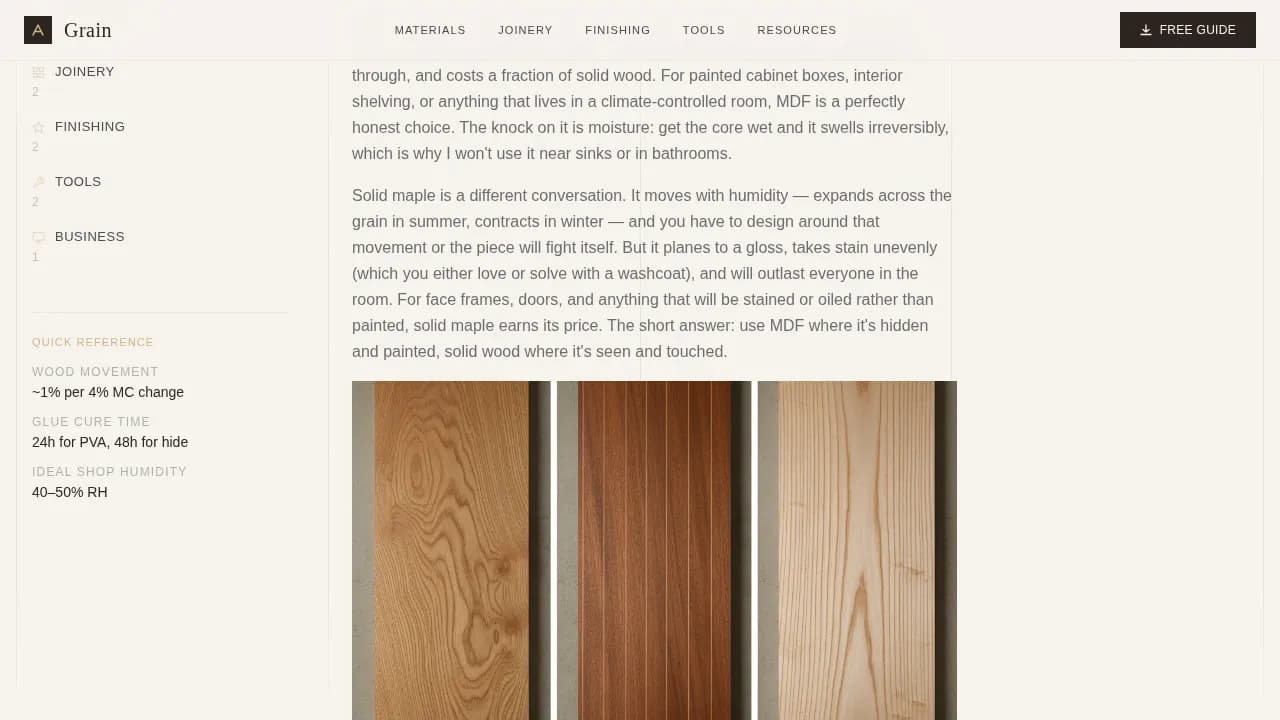 Carpenter Blog Website Template