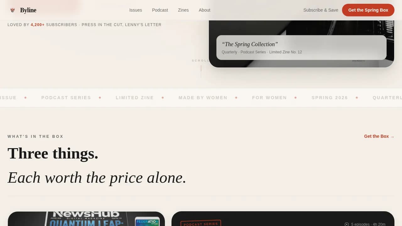 Voice — Bold Women-Owned Media Landing Page Template