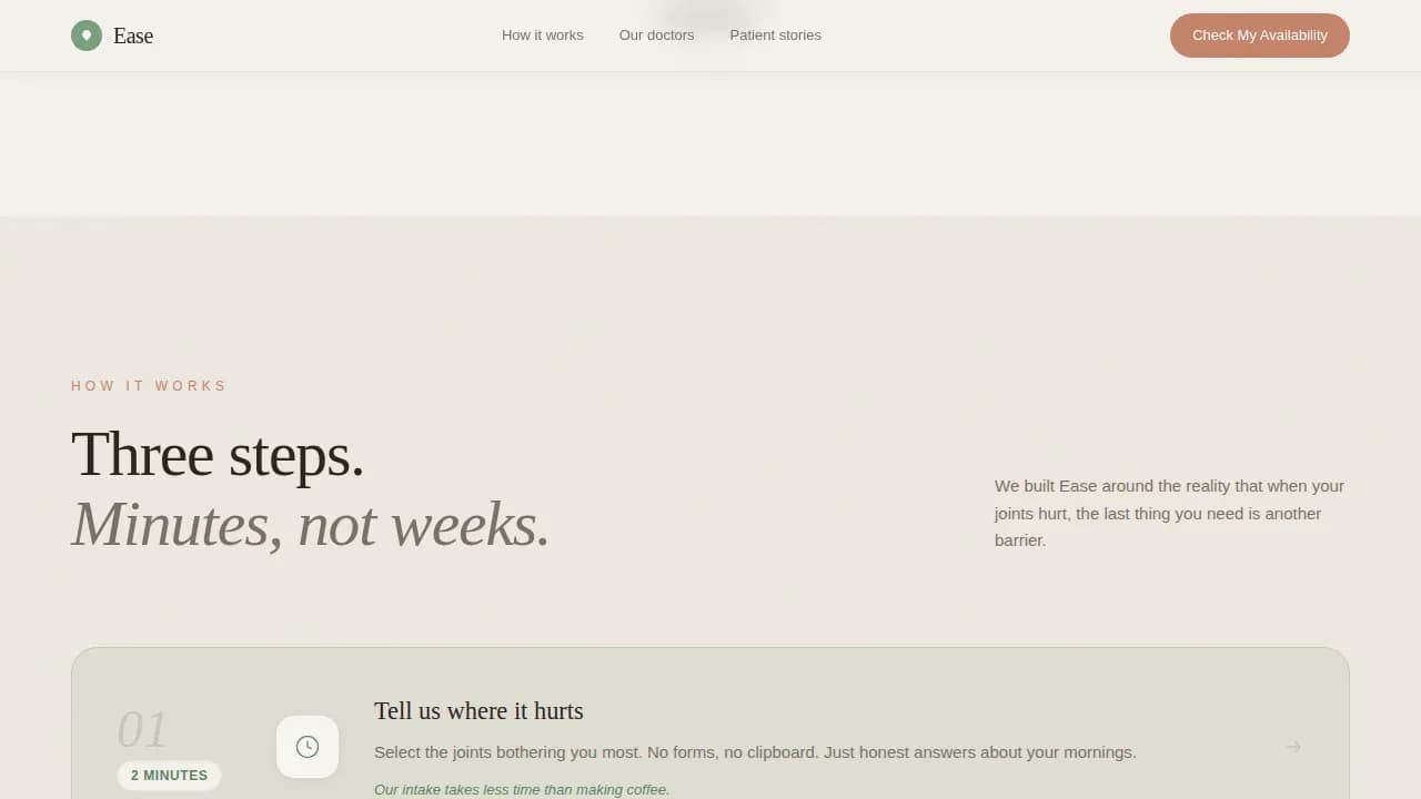 Comfort — Fast Rheumatologist Telehealth Landing Page Template
