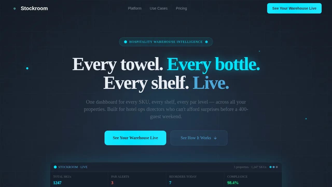 Hospitality Software Professional Website Template