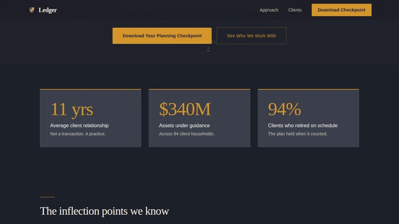 Prosper — Premium Wealth Advisor Platform Landing Page Template
