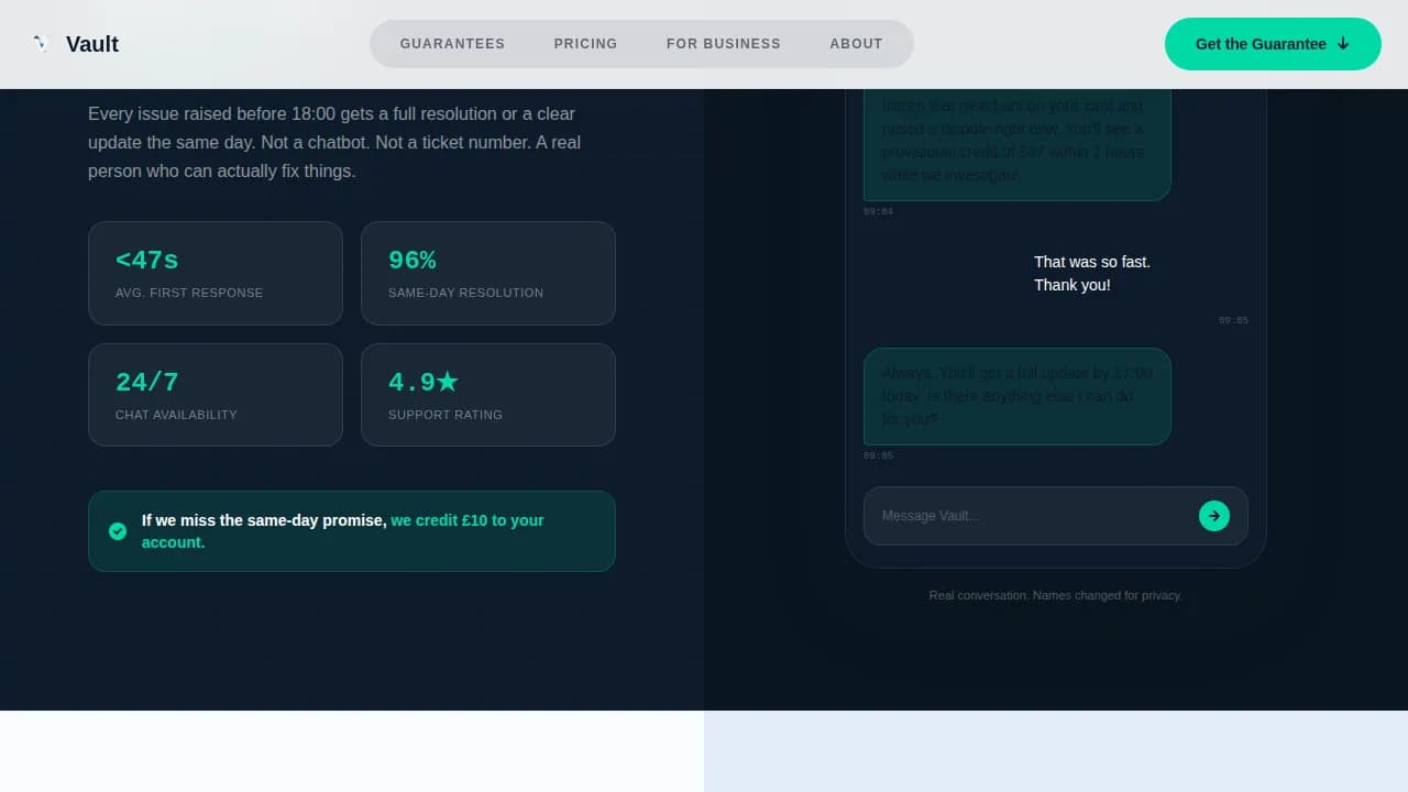 Secure — Trust Fintech Banking Landing Page Template