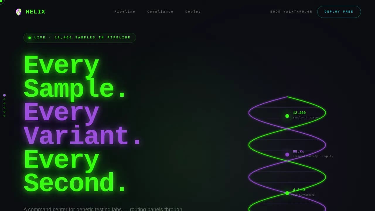Sequence — Advanced Genomic Testing Landing Page Template