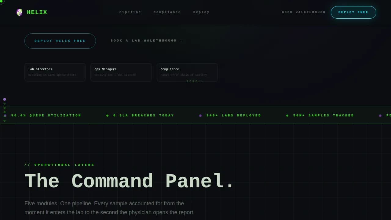Sequence — Advanced Genomic Testing Landing Page Template