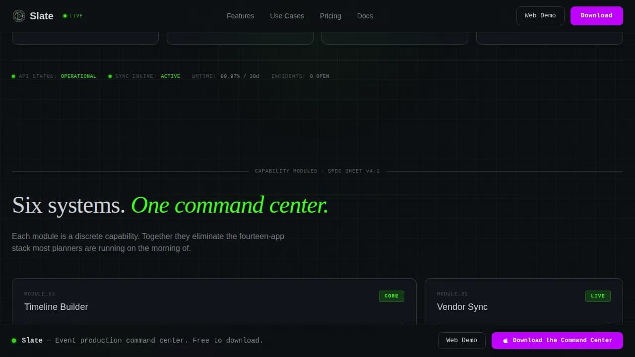 Blueprint — Intelligent Event Planning Landing Page Template