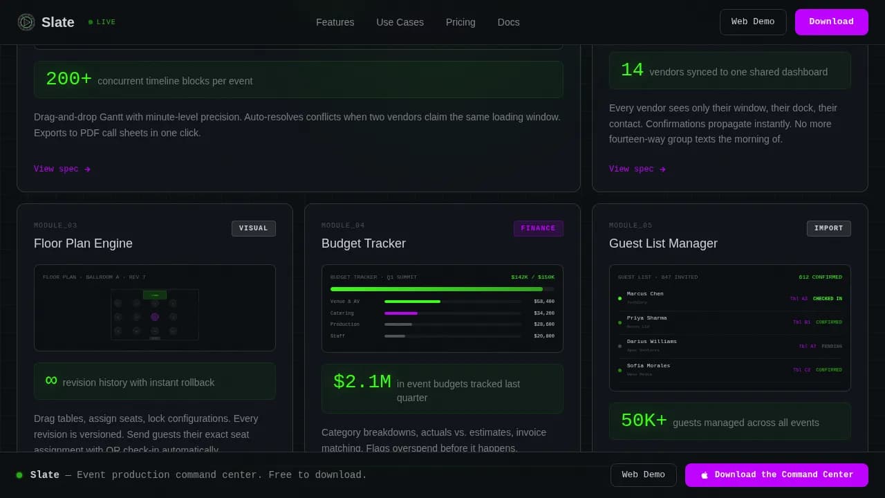 Blueprint — Intelligent Event Planning Landing Page Template