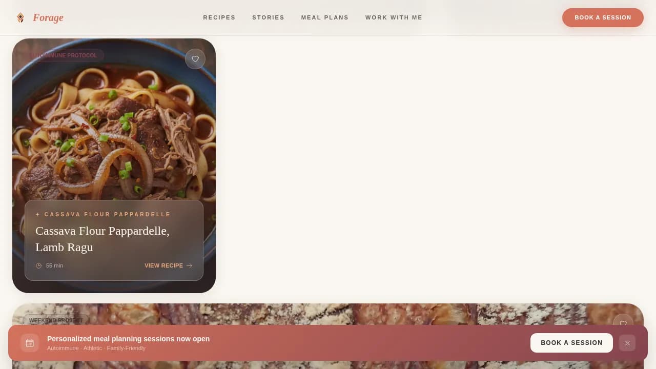 Wild — Gourmet Paleo Kitchen Landing Page Template