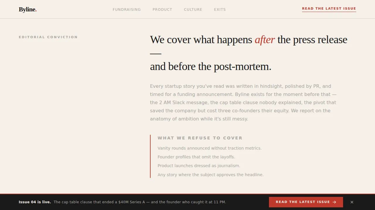 Chronicle — Dynamic Startup Insights Landing Page Template