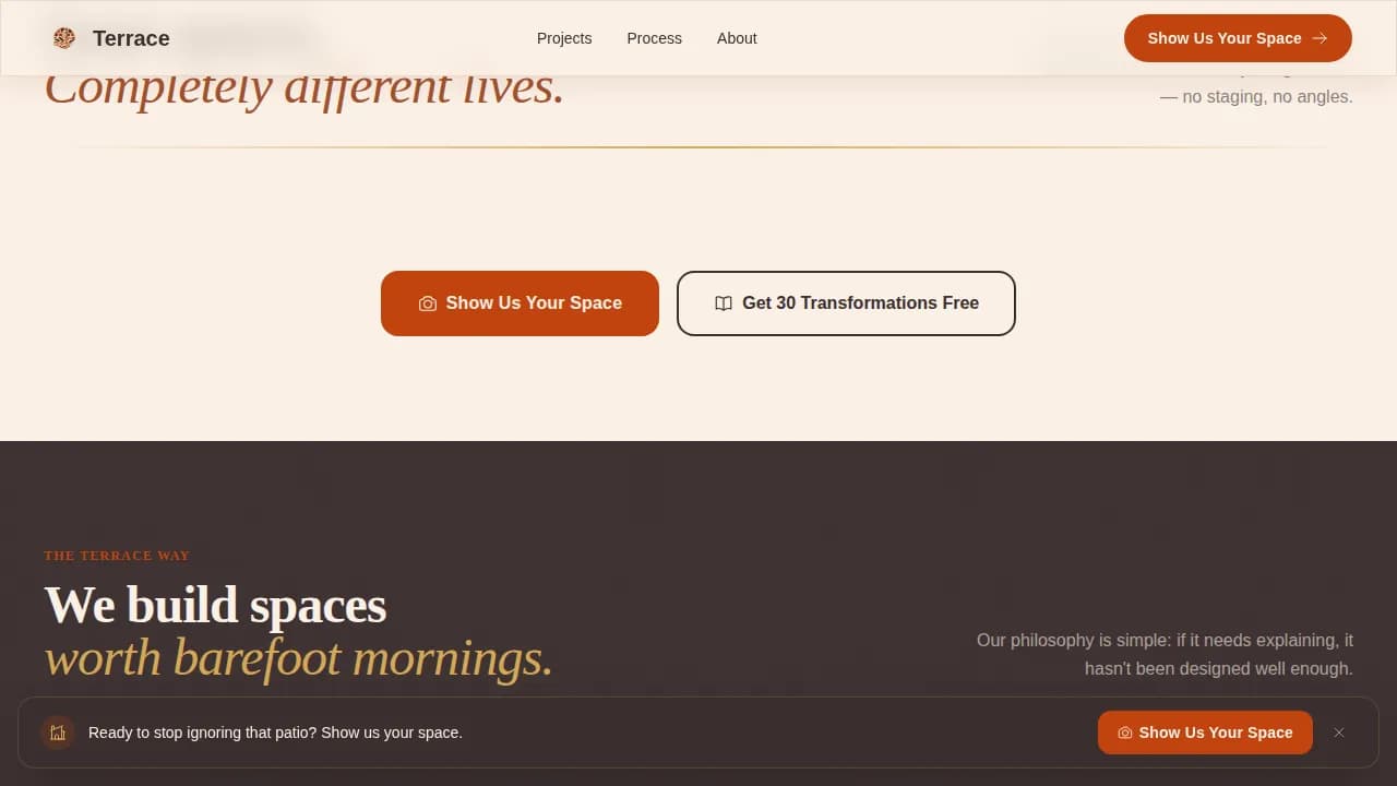 Vista — Luxury Outdoor Design Landing Page Template