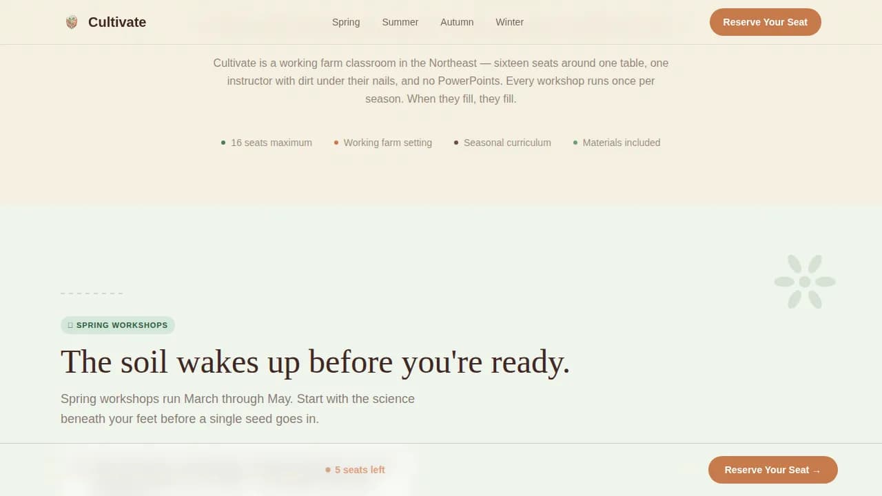 Harvest — Expert Ag Training Landing Page Template