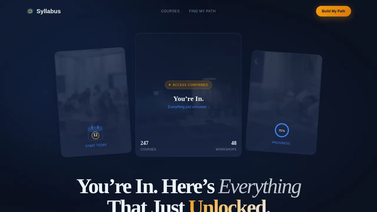 Curriculum — Accelerated Online Education Landing Page Template