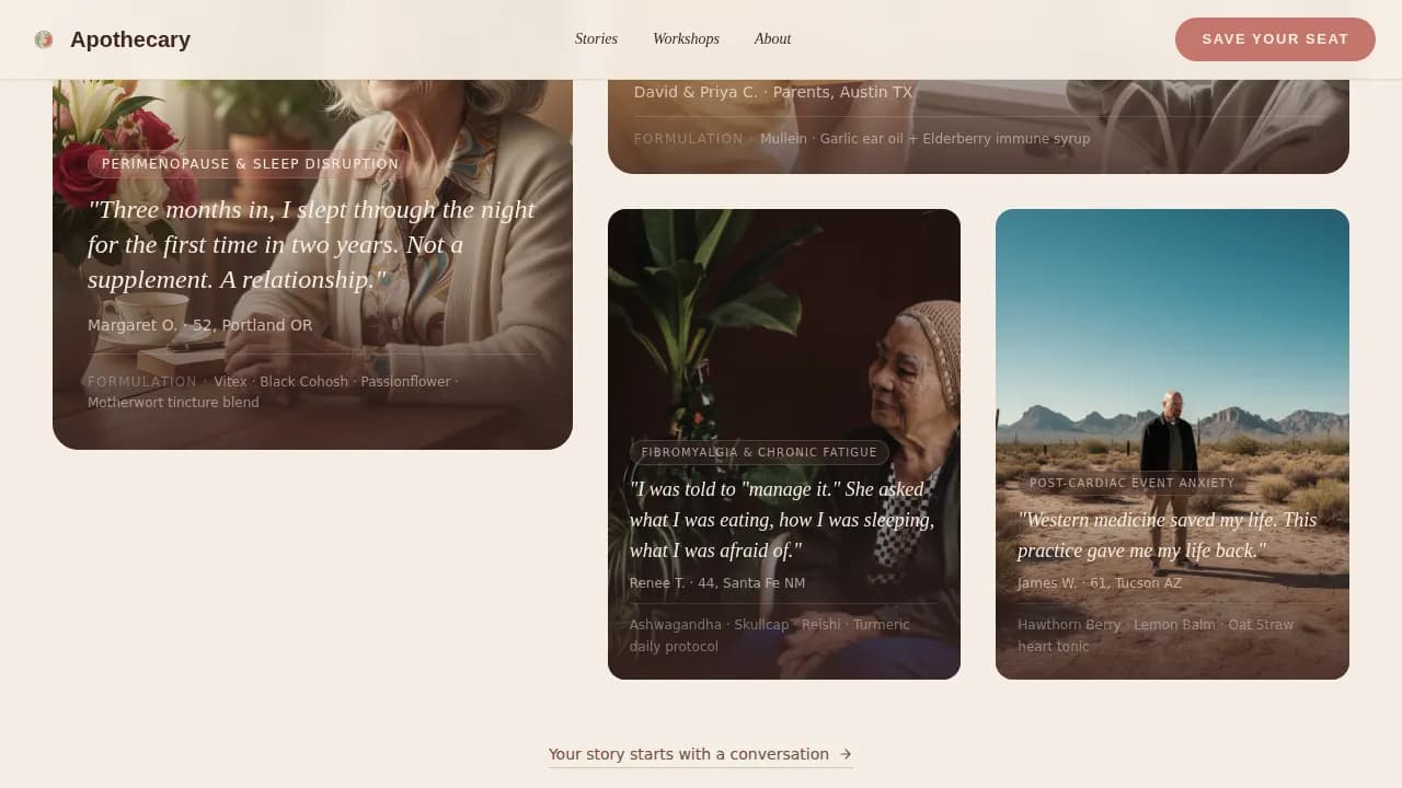 Herbalist — Holistic Wellness Practice Landing Page Template