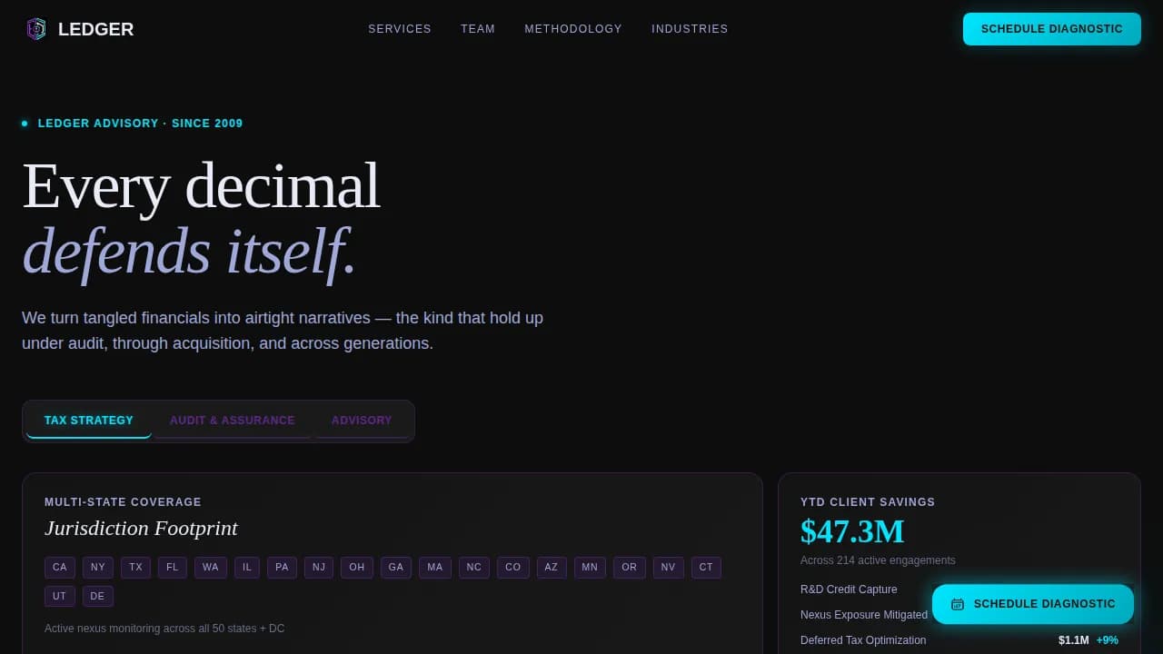 Balance — Comprehensive Accounting Solution Landing Page Template