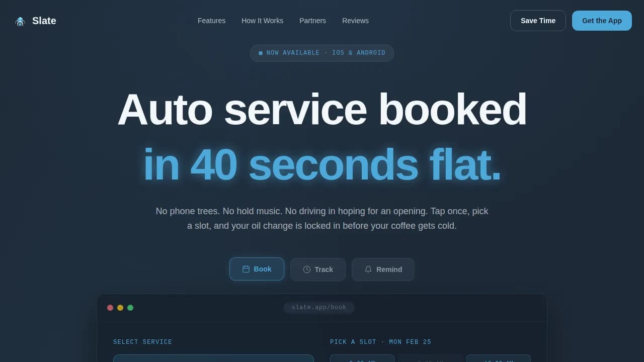 Chronos — Intelligent Automotive Booking Landing Page Template