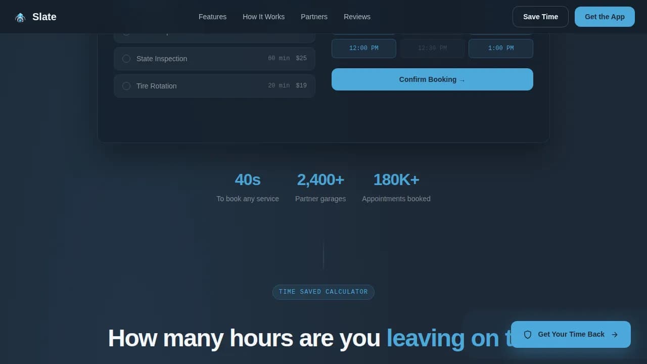 Chronos — Intelligent Automotive Booking Landing Page Template