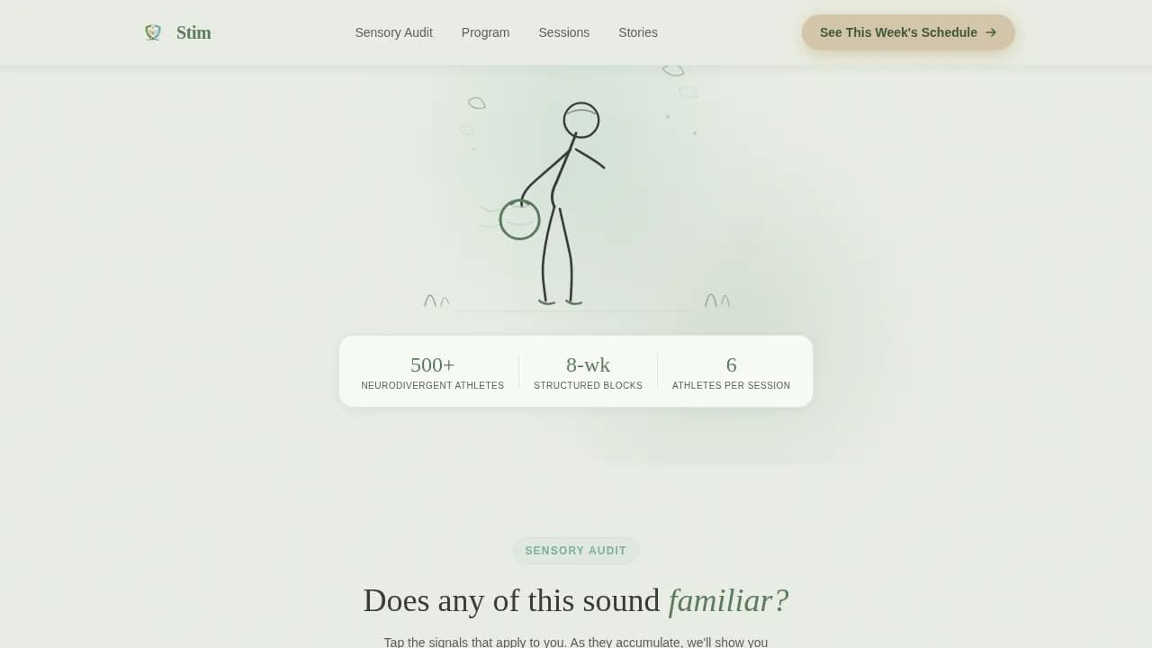 Stim — Sensory Autism Movement Landing Page Template
