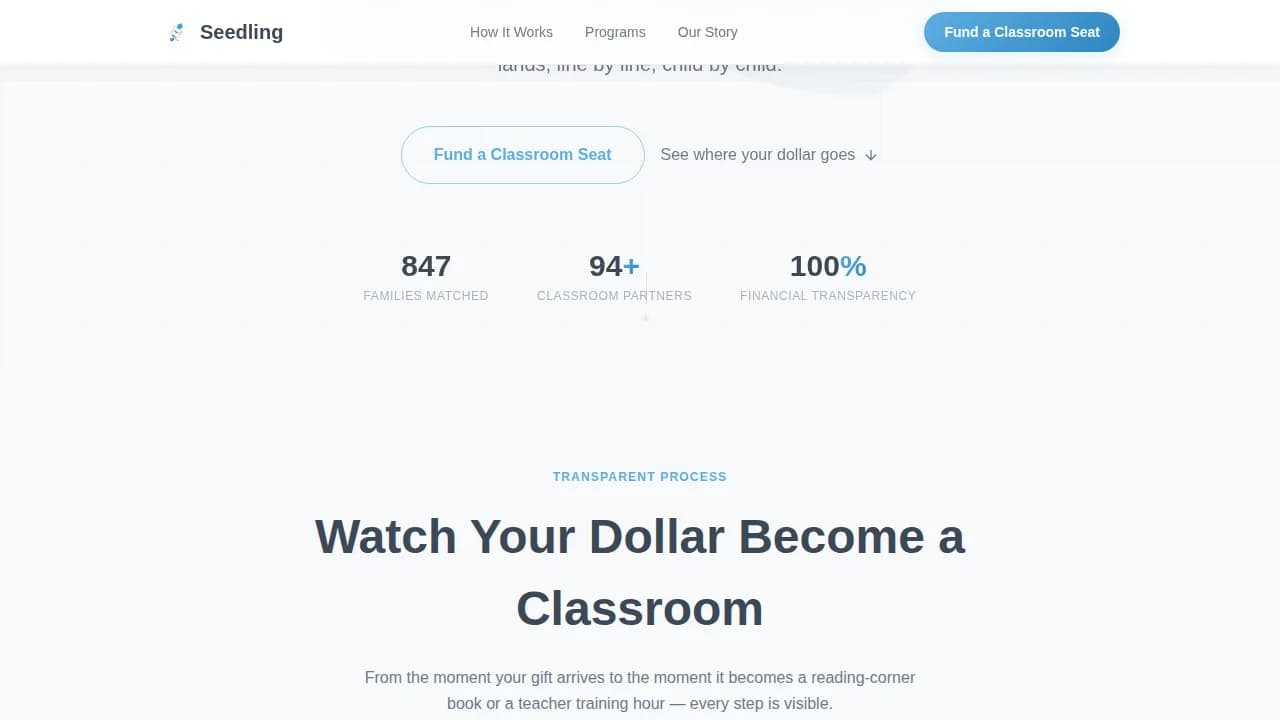 Seedling — Early Childhood Education Landing Page Template