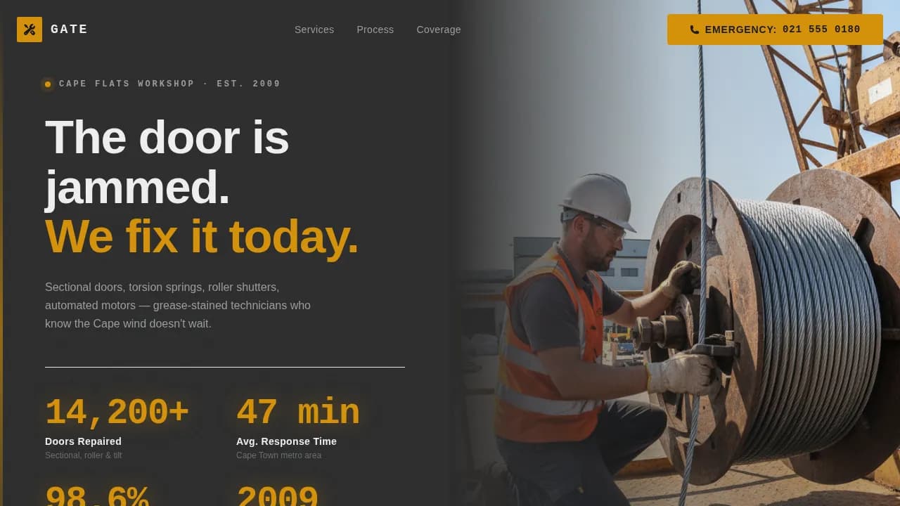 Gateworks — Garage Door Repair Landing Page Template