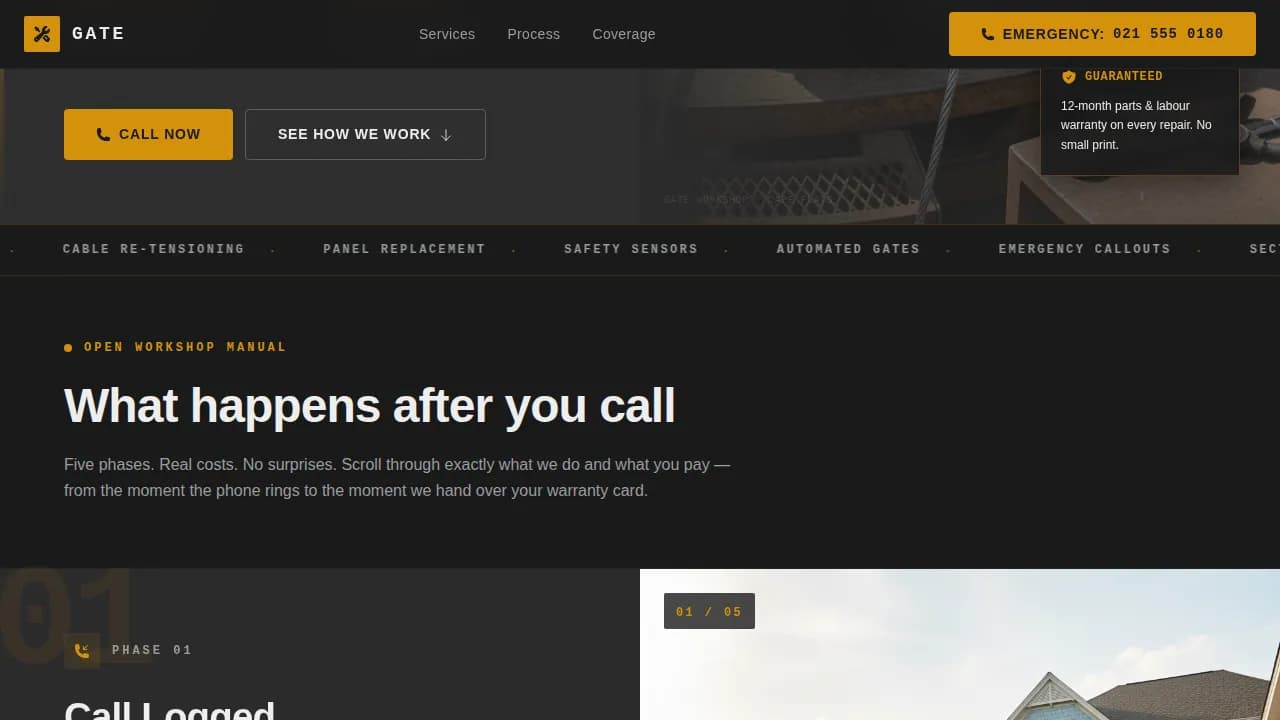 Gateworks — Garage Door Repair Landing Page Template